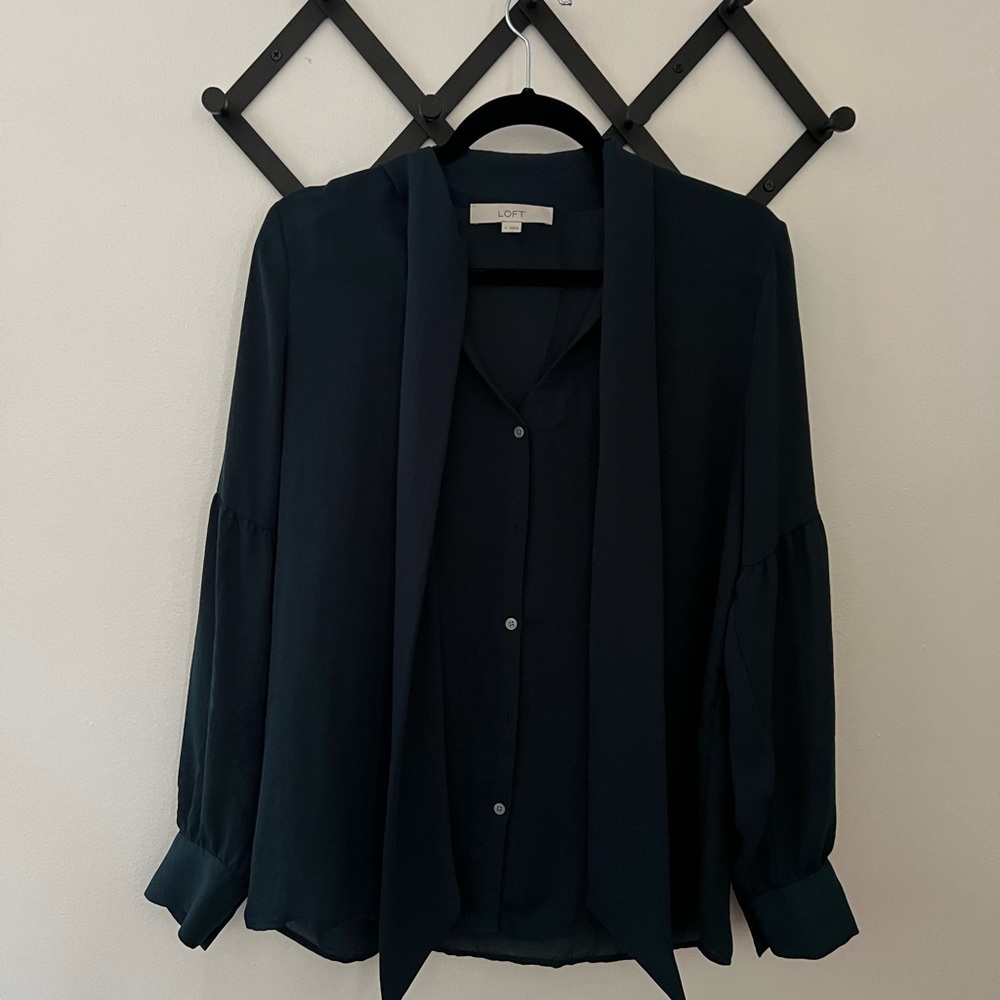 Loft Tie-Collar Blouse